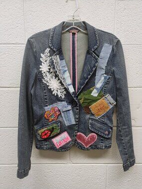 Size small denim junk blazer - upcycled